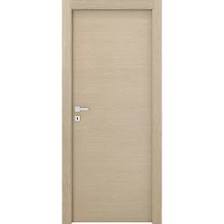 Castorama Bloc-porte Alexia Bois Naturel H.204 X L.83 Cm, Poussant Droit