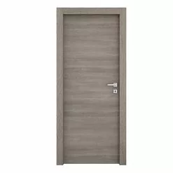 Castorama Bloc-porte Alexia Gris Clair H.204 X L.83 Cm, Poussant Gauche