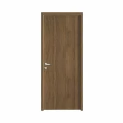 Castorama Bloc-porte Alpille Effet Noyer Naturel H.204 X L.83 Cm, Réversible