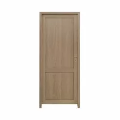 Castorama Bloc-porte Camargue Effet Chêne Naturel H.204 X L.83 Cm, Poussant Gauche