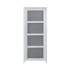 Castorama Bloc-porte Connemara 4 Carreaux Blanc H.204 X L.83 Cm, Poussant Droit
