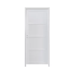 Castorama Bloc-porte Connemara 4 Panneaux Blanc H.204 X L.83 Cm, Poussant Droit