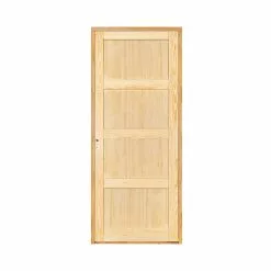 Castorama Bloc-porte Connemara Pin H.204 X L.93 Cm, Poussant Droit