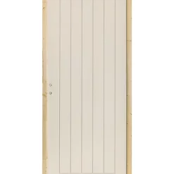Castorama Bloc-porte Cottage 6 Lignes Blanc H.204 X L.83 Cm, Poussant Droit