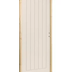 Castorama Bloc-porte Cottage 6 Lignes Blanc H.204 X L.83 Cm, Poussant Gauche