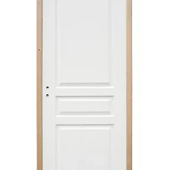 Castorama Bloc-porte Ordesa Postformé Blanc H.204 X L.83 Cm, Poussant Droit