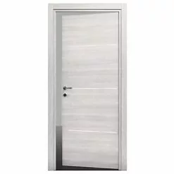 Castorama Bloc-porte Triaconta Blanchi H.204 X L.73 Cm, Poussant Droit