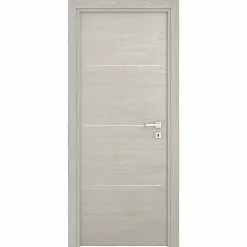 Castorama Bloc-porte Triaconta Grigio H.204 X L.73 Cm, Poussant Gauche
