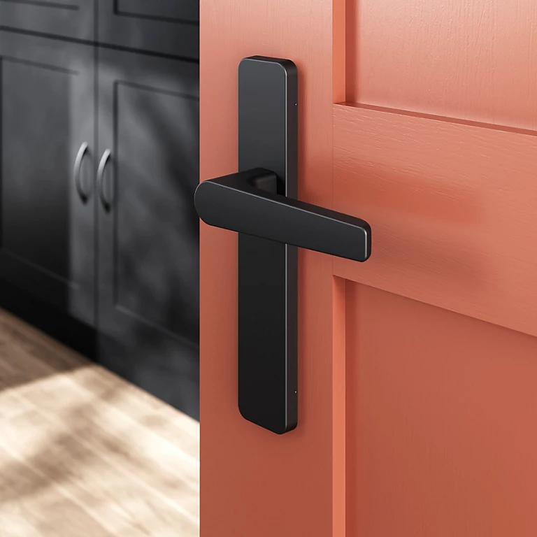 Castorama Ensemble Poignée Sur Plaque Rectangulaire GoodHome Kerver Effet Nickel Mat Noir L.128mm X L.42mm Entraxe 165-195mm 1 Castorama Ensemble Poignée Sur Plaque Rectangulaire GoodHome Kerver Effet Nickel Mat Noir L.128mm X L.42mm Entraxe 165-195mm