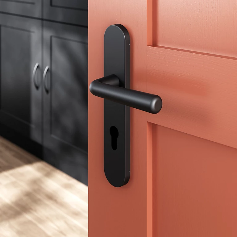 Castorama Ensemble Poignée Sur Plaque Rondcylindre GoodHome Dizel Effet Nickel Mat Noir L.121.5mm X L.42mm Entraxe 165-195mm 1 Castorama Ensemble Poignée Sur Plaque Rondcylindre GoodHome Dizel Effet Nickel Mat Noir L.121.5mm X L.42mm Entraxe 165-195mm