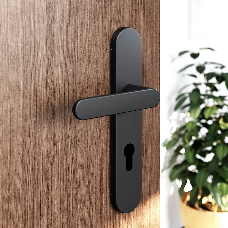 Castorama Ensemble Poignée Sur Plaque Rondcylindre GoodHome Minzh Effet Nickel Mat Noir L.120mm X L.42mm Entraxe 165-195mm 1 Castorama Ensemble Poignée Sur Plaque Rondcylindre GoodHome Minzh Effet Nickel Mat Noir L.120mm X L.42mm Entraxe 165-195mm