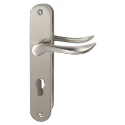 Castorama Ensemble Poignées De Porte Cylindre Renge Entraxe 195 Mm Métal Chromé Mat Colours