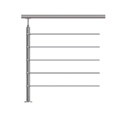 Castorama Kit Additionnel Garde-corps 150cm Inox Finition Satinée