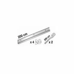 Castorama Kit Cimaise En Aluminium Argenté, 2m.