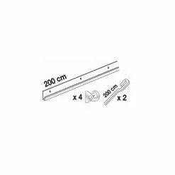 Castorama Kit Cimaise En Aluminium Blanc 2m.