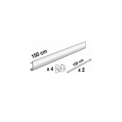 Castorama Kit Déco En Aluminium Coloris Argent, 1m50.