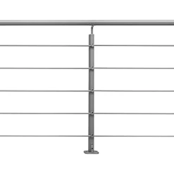 Castorama Pack Garde-corps Opalu Argent Pose à Plat 2m
