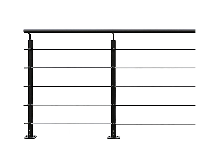 Castorama Pack Garde-corps Opalu Noir Pose à Plat 2m 1 Castorama Pack Garde-corps Opalu Noir Pose à Plat 2m