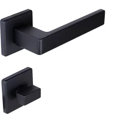 Castorama Poignée Sur Rosace Bouton Condamnation Shelby Noir Mat