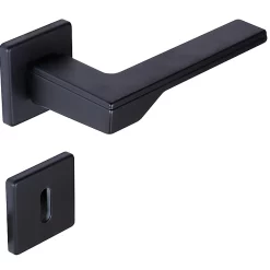 Castorama Poignée Sur Rosace Clef Tiffanis Noir Mat