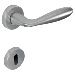 Castorama Poignée Sur Rosace Ronde + Clé Antea Satinée