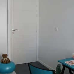 Castorama Porte Coulissante Alvéolaire Gravé Prépeinte H.204 X L.93 Cm