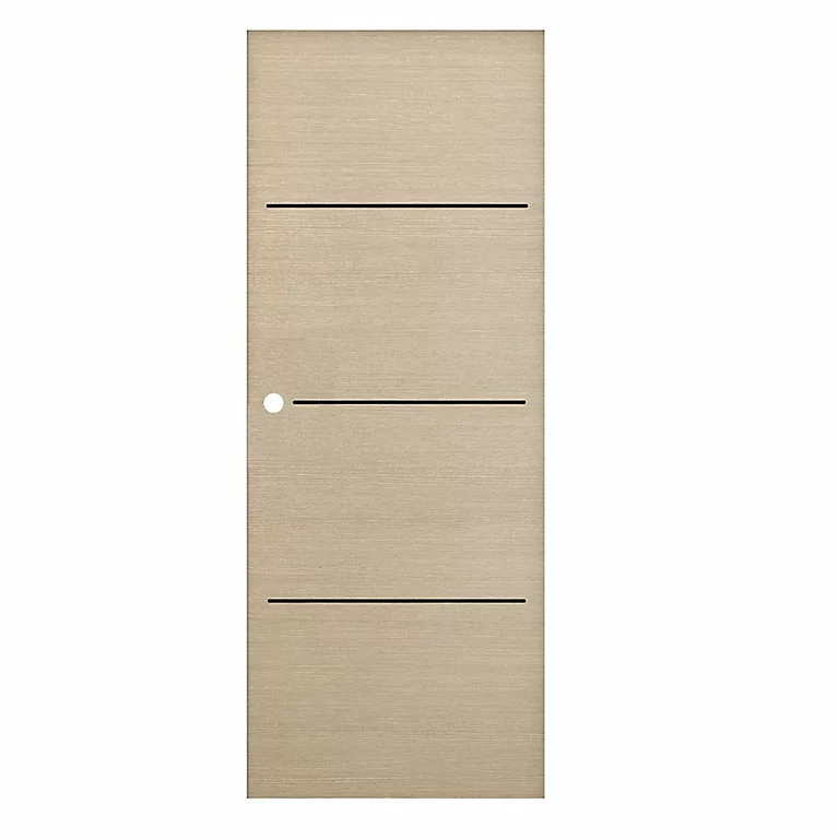 Castorama Porte Coulissante Triaconta Bois Naturel Inserts Noirs Mat H.204 X L.73 Cm 1 Castorama Porte Coulissante Triaconta Bois Naturel Inserts Noirs Mat H.204 X L.73 Cm