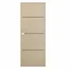Castorama Porte Coulissante Triaconta Bois Naturel Inserts Noirs Mat H.204 X L.93 Cm