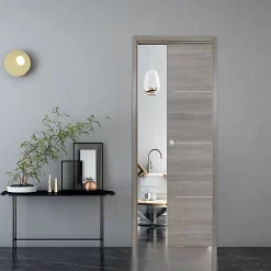 Castorama Porte Coulissante Triaconta Gris Clair H.204 X L.93 Cm