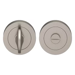 Castorama Rosace De Fonction Rond à Visser à Condamnation GoodHome Duod Blade Effet Nickel Satin Gris Ø50mm