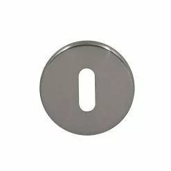 Castorama Rosace De Fonction Rond à Visser à Serrure Duod Acier Effet Nickel Satin Gris Ø52mm