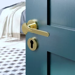 Castorama Rosace De Fonction Rond à Visser GoodHome Duod Effet Laiton Or Ø50mm